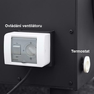 Ovládání ventilátoru a termostatu