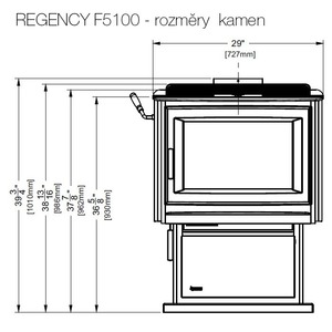 REGENCY F5200B - rozměry