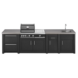 Luxusní venkovní kuchyně Grandpro EXCLUSIVE Premium Plus 1 XL Graphite - komfortní venkovní varné centrum pro náročné