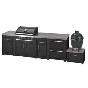 Skříňka pod keramický gril Grandpro EXCLUSIVE Kamado 2 se zásuvkou White (vyobrazení kuchyně s kamadou skříní v barvě grafit)