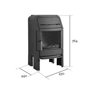 Litinová krbová kamna Jotul F 220 CB - rozměry