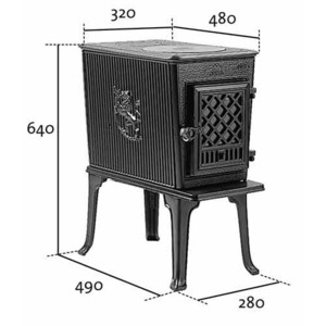 Litinová krbová kamna Jotul F 602 CB modročerný smalt s prosklenými dvířky