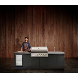 Venkovní grilovací kuchyně Grandpro CROSSRAY (272 Series) - provedení s příplatkovou dřezovou skříňkou a vinotékou