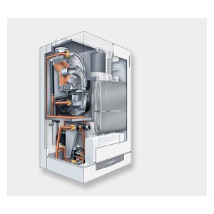Viessmann Kondenzační plynový kotel s nabíjecím zásobníkem Viessmann VITODENS 222-W 4,8-19 kW pro ekvitermně řízený provoz