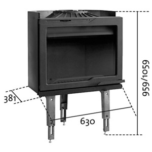 JOTUL Krbová litinová vložka JOTUL I 530 RH rovné sklo