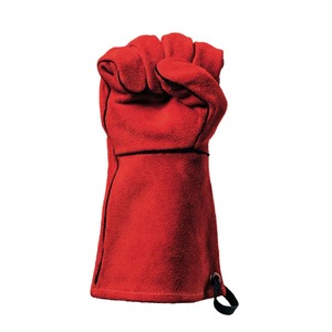 Kožené grilovací rukavice BBQ Premium (pár) - demonstrace snadno pohyblivých prstů