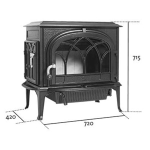 Litinová krbová kamna Jotul F 500 CB - rozměry