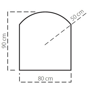 Plech pod kamna SAVE B 90x80 cm