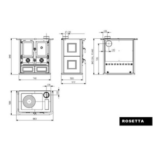 Nordica ROSETTA - rozměrový nákres