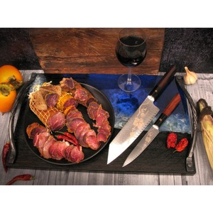 Sada 3 nožů Dellinger JOSHI Sakura (včetně brusného kamene 1000/6000) - luxusní sada kuchyňských nožů nejvyšší kvality pro náročné