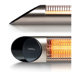 Elektrický karbonový zářič VEITO BLADE 2000 SILVER - elegantní zářič na dálkové ovládání 