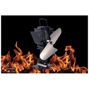 Malý samočinný ventilátor na krbová kamna KFenergy 800 (vyobrazení je s niklovanou vrtulí)